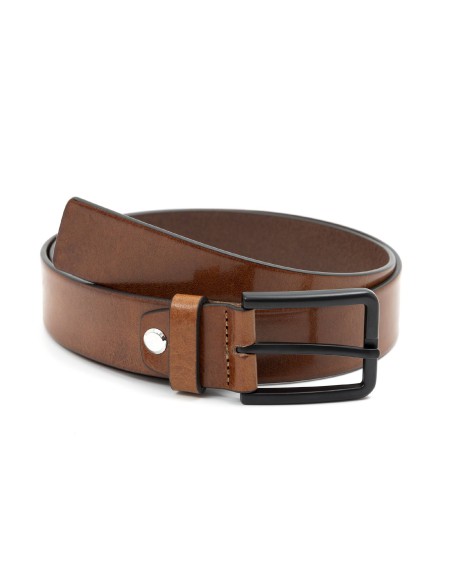 light brown leather belt B-LEBIL-COGNAC