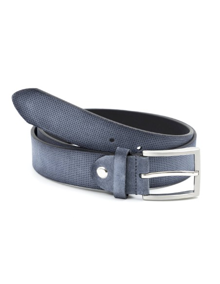 blue suede belt B-SORTMEN-JEANS