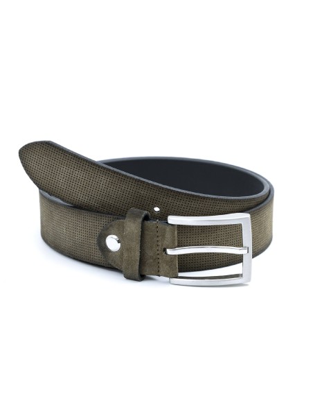 green suede belt B-SORTMEN-OLIVE