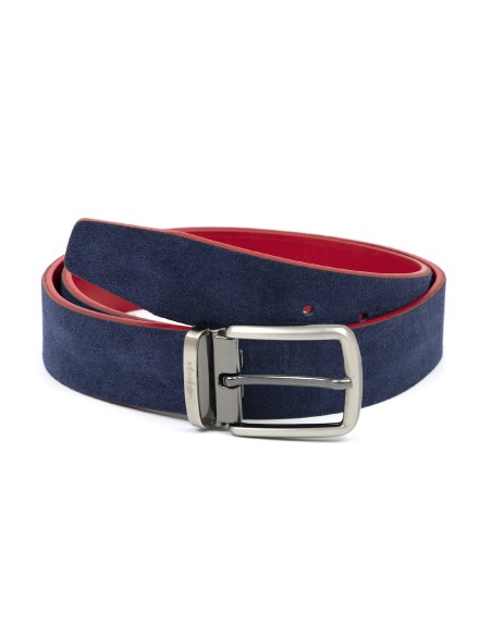 blue suede belt B-STRUFAGE-AZUL