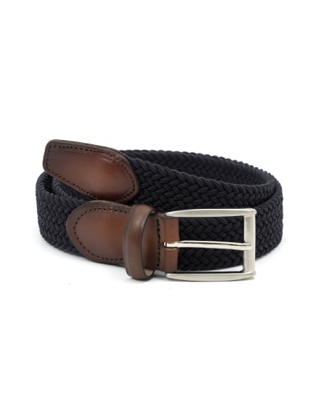 blue braided belt B-TRENTMAN-BOREAL