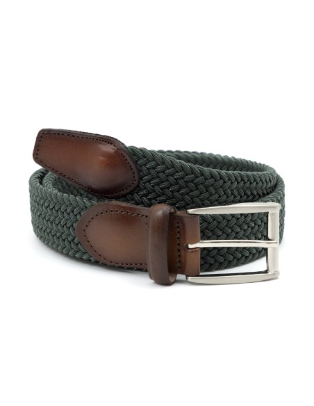 Ceinture tressé vert B-TRENTMAN-FOREST