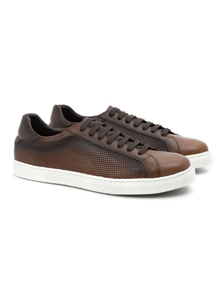 light brown leather sneakers CATAMAN-CUERO