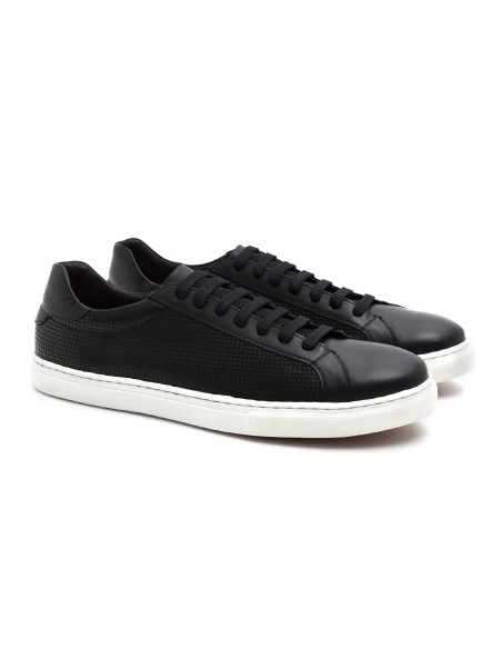 Sneakers de piel grabado color negro CATAMAN-NEGRO