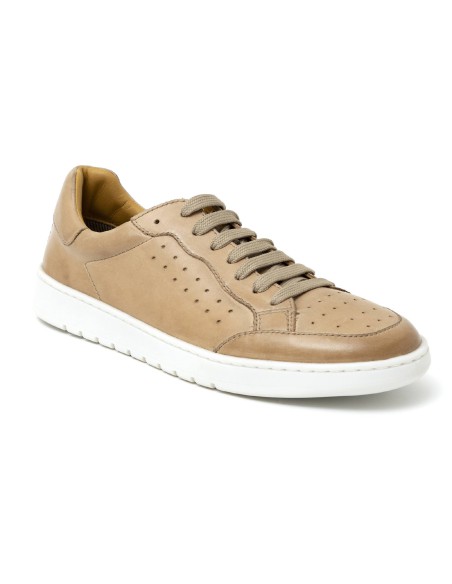 beige leather sneakers DAUMAN-BEIGE