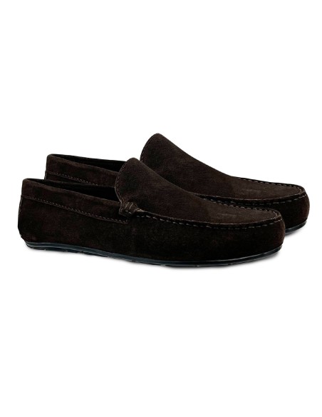 brown suede moccasin CR-24029-BROWN