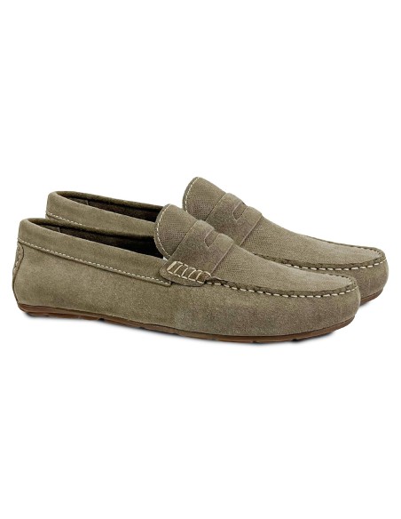 beige suede moccasin CR-24067-TAUPE