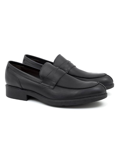 Mocasín de piel con antifaz color negro CR-24136-NEGRO