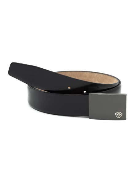 Ceinture en cuir noir B-POCRAMEN-NEGRO