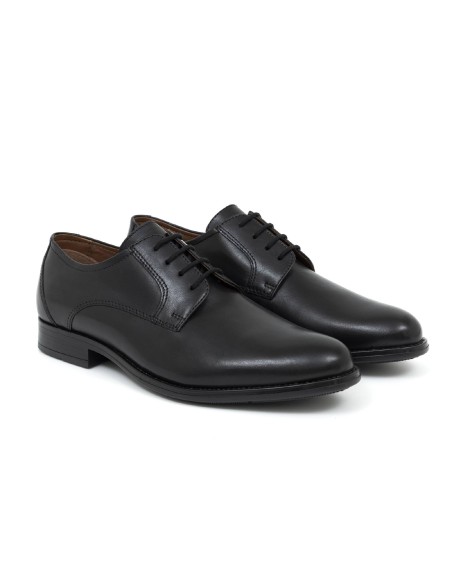 Derby en cuir noir CR-24070-BLACK