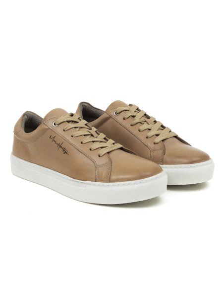 light brown leather sneakers DENIA-CUERO