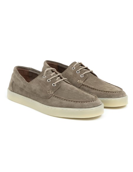 grey suede boat shoes CR-24041-GRIS