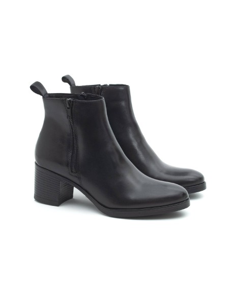 bottines pour femmes en cuir noir W-NIELMEN-NEGRO