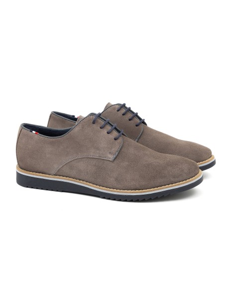 Derby de ante liso color gris SUTMAN-GRIS