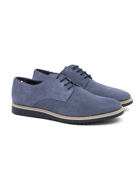 blue suede derby shoes SUTMAN-JEANS